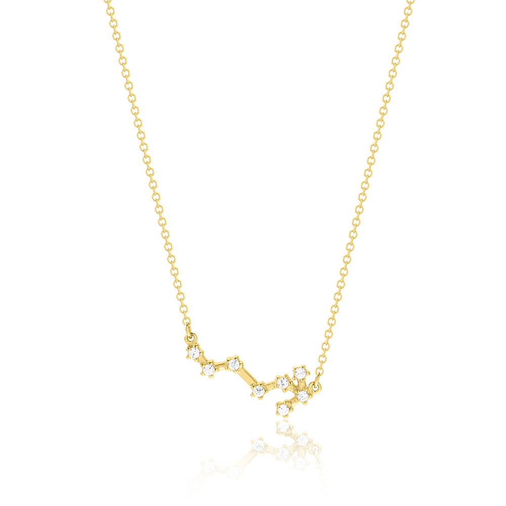 Diamond Accent Virgo Constellation Necklace in Sterling Silver | Peoples  Jewellers