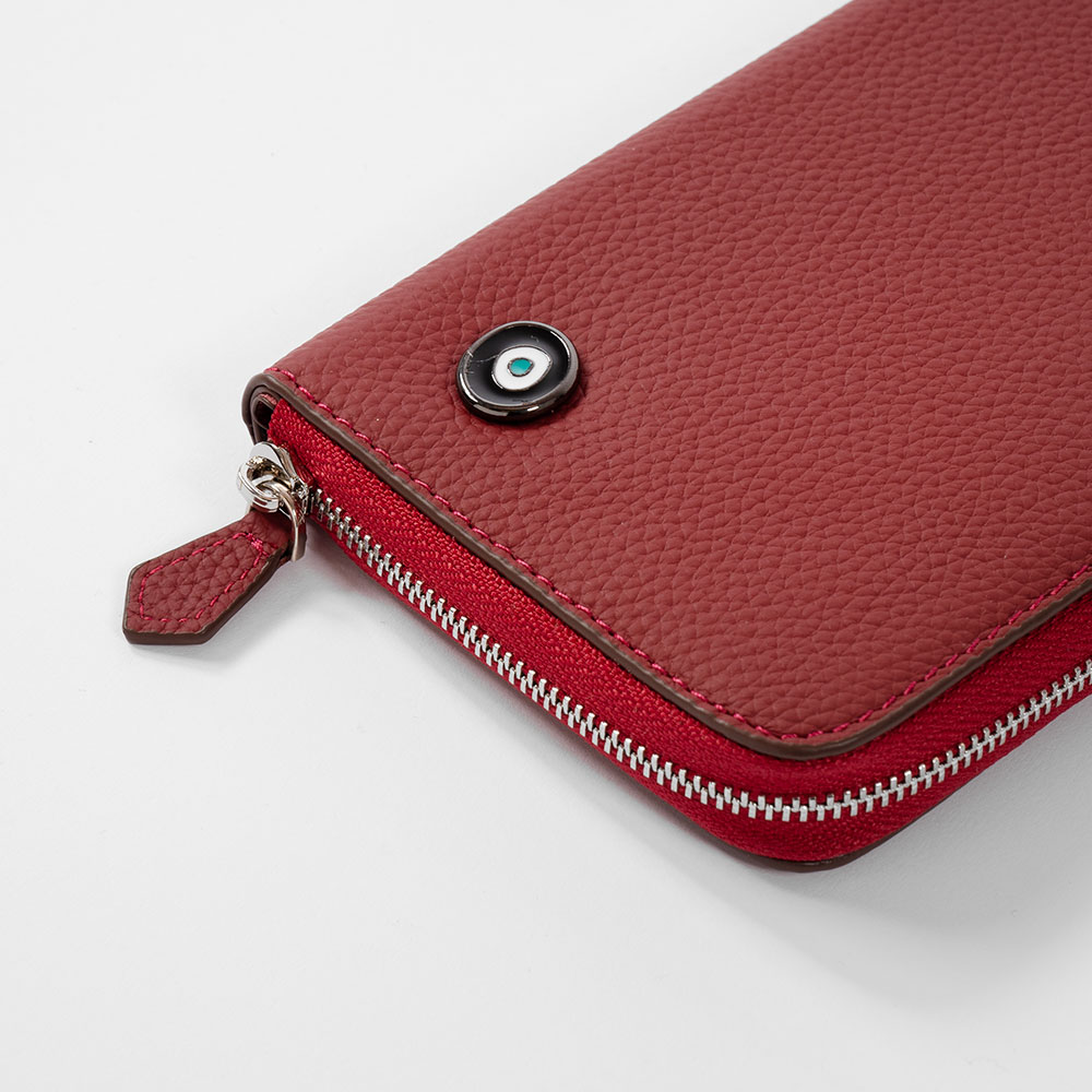 hazama Rock 'n' roll leather wallet 赤 hazama Rock 'n' roll