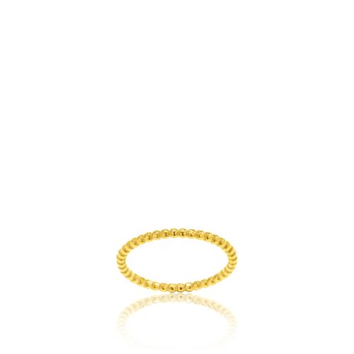 Δαχτυλίδι κίτρινο επιχρυσωμένο ασήμι 925, στριφτό σχέδιο.