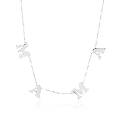 Sterling silver necklace, "ΜΑΜΑ".