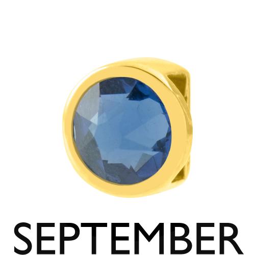 24Κ Yellow gold plated sterling silver motif, September birthstone.