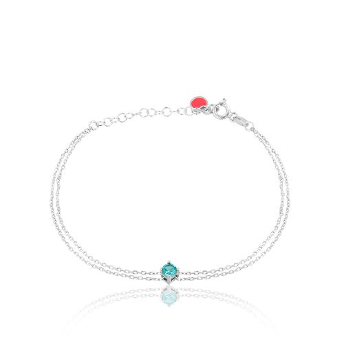 Sterling silver bracelet, turquoise solitaire.