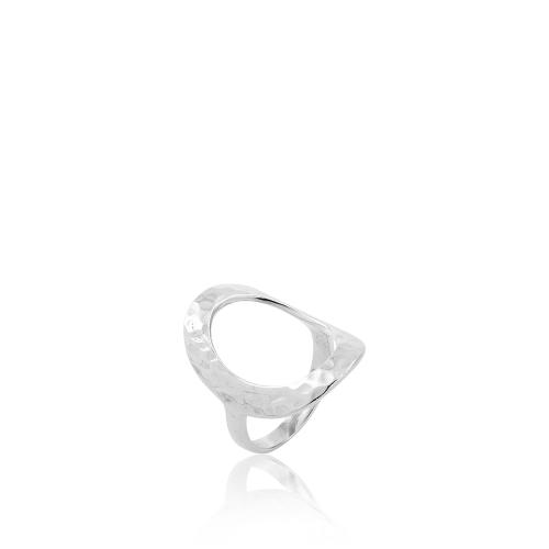 Sterling silver hammered ring.