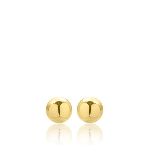 14Κ Yellow gold earrings, ball 6mm.