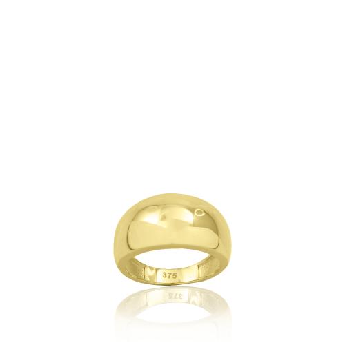 9K Yellow gold ring.