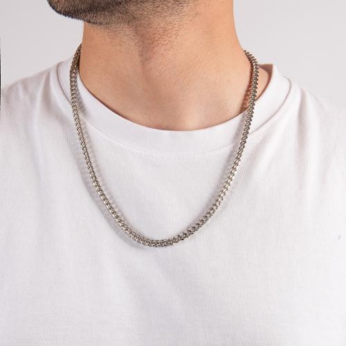 Unisex necklace, stainless steel chain.