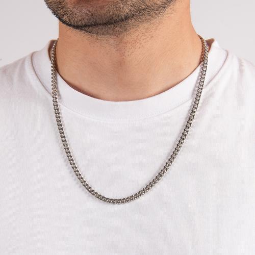 Unisex necklace, stainless steel chain.