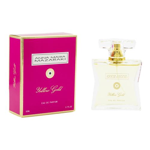 Yellow Gold perfume, intense with amber, rose and bergamot notes. 50ML.
