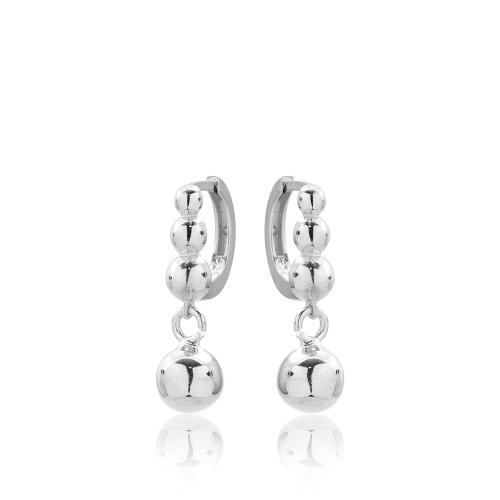 Sterling silver earrings, balls.
