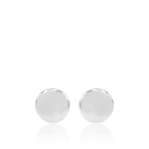 Sterling silver earrings, disk.