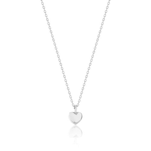 Sterling silver necklace, heart.