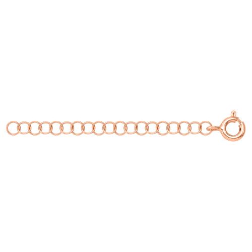 Rose gold plated sterling silver necklace extension.