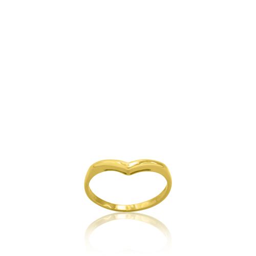 Δαχτυλίδι κίτρινο επιχρυσωμένο ασήμι 925.