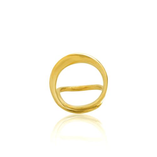 Δαχτυλίδι ασήμι 925, κίτρινο επιχρύσωμα 24Κ.