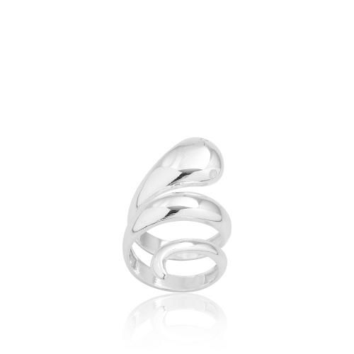 Δαχτυλίδι ασήμι 925, φίδι με λευκά ζιργκόν.