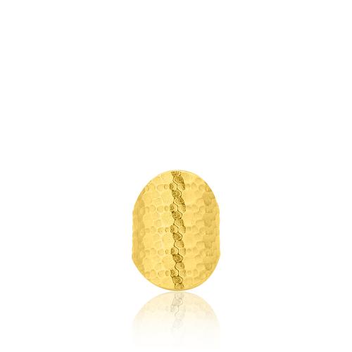 Δαχτυλίδι ασήμι 925, κίτρινο επιχρύσωμα 24Κ, σφυρήλατο.