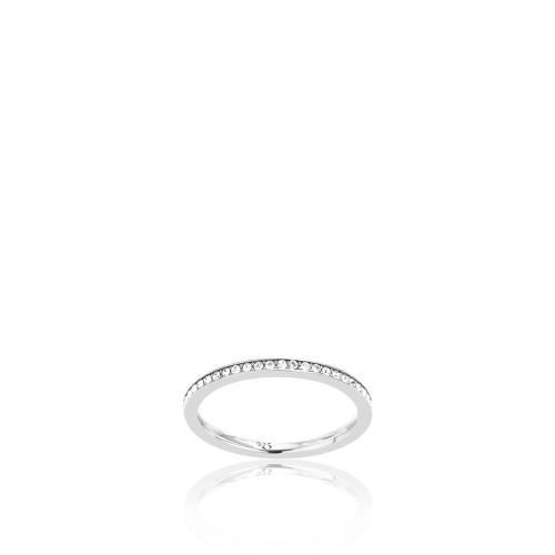 Sterling silver ring, white cubic zirconia.