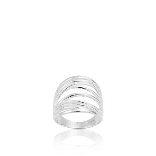 Sterling silver ring, lines.