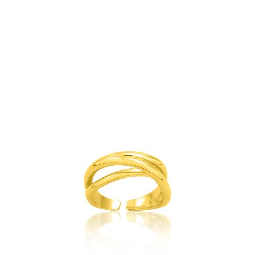 24Κ Yellow gold plated sterling silver ring.